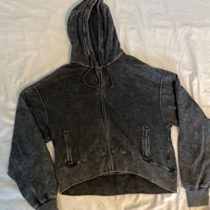 Vintage Style Black Hollister Zip Up